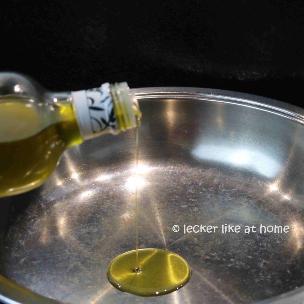 Olivenöl erwärmen