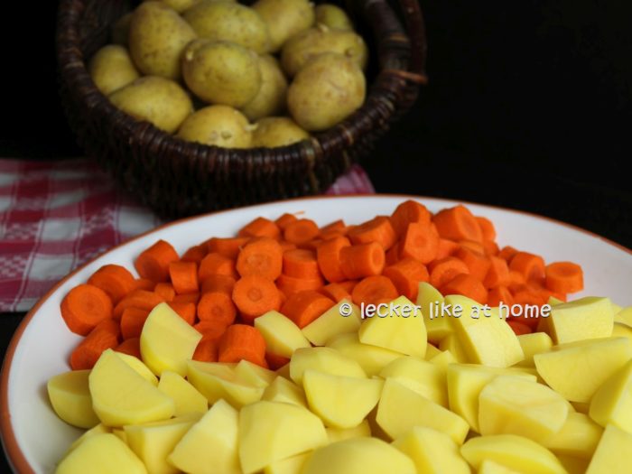 Karottensüppchen - Möhren und Kartoffeln