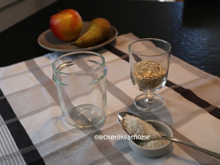 Chia Apfel Mix - Haferflocken und Kokosflocken